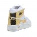 Kit 2 Tênis Bota Nike Air Jordan Branco Dourado e Branco Preto